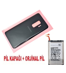 Samsung Galaxy S9 PLUS Arka Pil Batarya Kapağı + PİL (CAM) SİYAH