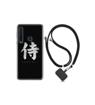 Samsung Galaxy A9 2018 Kılıf Desenli Silikon Ipli Boyun Askılı Samurai 1340