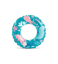 Şeffaf Baskılı Deniz Havuz Simit 61 cm (6-10 Yaş) (Mavi)