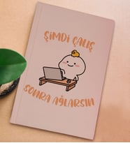 BK Gift Esprili Tasarım Serisi Sert Kapaklı Pudra Pembesi Defter, Arkadaşa Hediye, Yeni İş Hediyesi, Doğum Günü Hediyesi, Anı Defteri (Model 1)