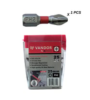 Vandor Anti Slip Bit Kaydırmaz Bits S2 Yüksek Kalite Çelik PH2 25 - 729927867458