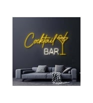 Cocktail BAR Yazılı ve Şekilli Neon Tabela