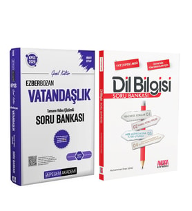 Pegem KPSS Vatandaşlık ve AKM Dil Bilgisi Soru Bankası Seti 2 Kitap