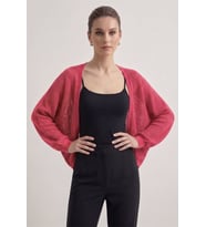 Premium Ajurlu İnce Triko Bolero Hırka
