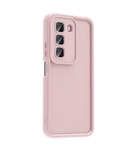 İnfinix Hot 50 4G Kılıf Kamera Korumalı Ananas Silikon Kapak (Pembe)