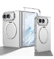 Apple iPhone Duo Kılıf M-safe Şarj Özellikli Zore Kıpta Yüzüklü Kamera Korumalı Kapak
