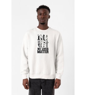 Horror Knifes No Live Matter Beyaz Erkek 2ip Sweatshirt