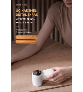 Dijital Ekranlı Şarjlı Tüy Toplayıcı – 3 Kademeli Güçlü Tüy Temizleme Cihazı
