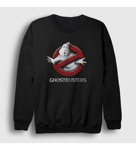 Presmono Unisex Siyah Logo Film Hayalet Avcıları Ghostbusters Sweatshirt 245330tt