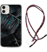 Apple iPhone 11 12 13 Mini Kılıf Boyun Asklı Rasta Silikon Foid Green 1643