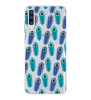 PrintiFy Samsung Galaxy A70s ile Uyumlu 1mm Slim Fit Nazar Boncuğu 4 Baskılı Şeffaf  Kılıf
