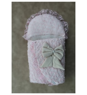 Bebek Kundağı Kız Bebek Dış Kundak Battaniyesi Hastane Çıkışı Kundak Battaniye Hediyelik KND45201 (Pembe)