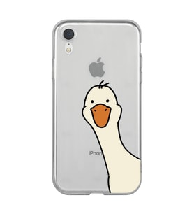 Iphone XR Uyumlu Sevimli Ördek Desenli Şeffaf Telefon Kılıfı