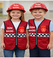 İTFAİYECİ LOGOLU ÇOCUK YELEK (A.Kırmızı)