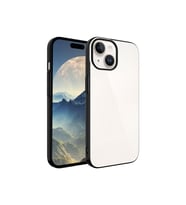 Apple iPhone 15 Plus Uyumlu Kılıf Sert PC Renkli Çerçeveli Zore Riksos Kapak (Siyah)