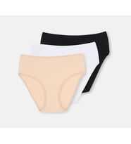 3 lü Paket Dagi Bayan Yüksek Bel Slip Külot 5104KC (Çok Renkli)