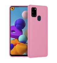 Samsung Galaxy A21S İnce Mat Silikon Kılıf Pembe