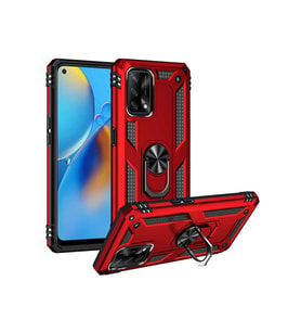 Oppo A74 4G Uyumlu Kılıf Zore Vega Kapak (Kırmızı)