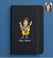 Kişiye Özel Kadın Model 13x21 Siyah Defter-46