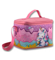 Ümit Çanta Termoslu/Isı Yalıtımlı Beslenme Çantası - 5004 - Dondurma Yiyen Unicorn, Mor Pembe (Kız Çocuk) (Çok Renkli)
