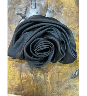32X26 CM SİYAH SATEN ÇİÇEK ABİYE GİYİM DİKİŞ AKSESUARI