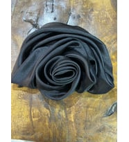 32X26 CM SİYAH SATEN ÇİÇEK ABİYE GİYİM DİKİŞ AKSESUARI