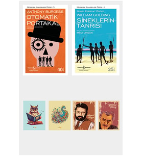 Çok Okunan Romanlar - Otomatik Portakal Kitabı - Sineklerin Tanrısı Romanı (4 NOT DEFTERLİ) (Renksiz)