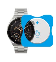 Huawei Watch GT3 Pro 46mm Uyumlu Kolay Takılabilir Takma Aparatlı Temperli Cam Ekran Koruyucu (Renksiz)
