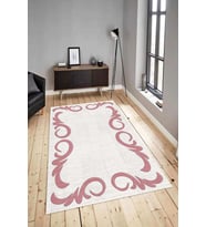 Dijital Baskılı Yıkanabilir Kaymaz Modern Renkli Salon Halısı Mutfak Halısı Yolluk ND-HY-1016 (Pembe)