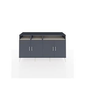 Kronos Konsol 6 Raflı 4 Kapaklı 176x59x99 Antrasit-Antrasit/Aytaşı