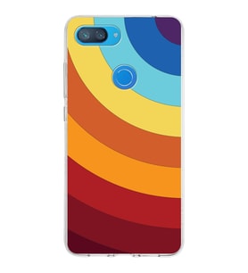 Xiaomi Mi 8 Lite Uyumlu Kapak Renk Cümbüşü Tasarımlı Şeffaf Silikon Kılıf
