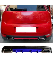 Fiat Punto Mavi Difüzör Çiftli Kare Egzoz Görünümlü D Tip Difizör