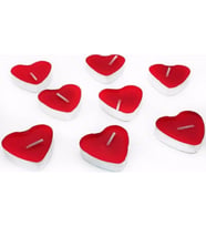 Pazariz Parti Dolabı 100 Adet Kalpli Mum Küçük Kırmızı Tealight Kalp Şeklinde Mum