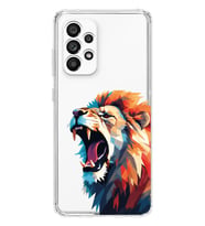 Samsung Galaxy A53 Uyumlu Aslan Tasarımlı Şeffaf Telefon Kılıfı