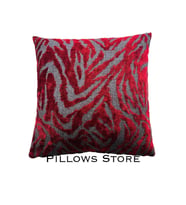 Zebra Desenli Bordo Kırlent Kılıfı 45cm*45cm