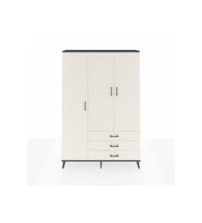 Arges Gardrop 6 Raflı 3 Çekmeceli Tek Askılı 132x30x195 Antrasit-Aytaşı