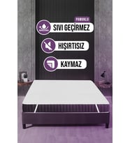 Pamuklu Dört Köşe Lastikli Su Sıvı Geçirmez Yatak Koruyucu Alez 180x200cm