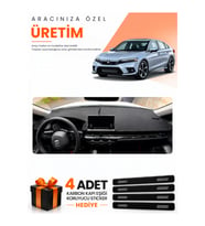 HONDA CIVIC FE1 (2022-2026) Uyumlu Torpido Koruma Örtüsü Oto Kılıfı - Siyah