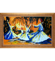 ALTIN ÇERÇEVELİ PASPARTULU TABLO CR314