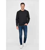 Erkek Büyük Beden Sıfır Yaka Selanik Sweatshirt BGL-ST04871 (Antrasit)