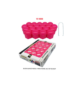 Bijon Kapağı Düz 19 Mm Pembe 20 Li Set