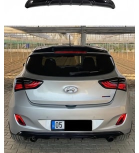 Hyundai i30 Custom Difüzör 🚘  Dayanıklı Plastik, Sportif Tasarım, Kolay Montaj (Standart)