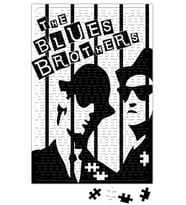 The Blues Brothers Siyah Beyaz Puzzle 240 Parça Yapboz