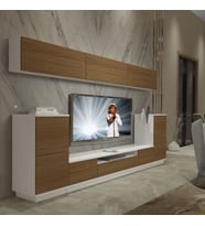 Decoraktiv Trendstyle 9S Slm Tv Ünitesi Tv Sehpası - Beyaz Ceviz (Beyaz - Ceviz)