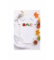 One Elma Kurdu Organik Baskılı Çıtçıtlı Body