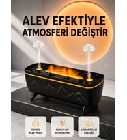 Alev Efektli Hava Nemlendirici 280 ML Esansiyel Yağ Uyumlu Jöle Yağmur Efektli Difüzör