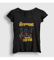 Presmono Kadın Siyah Clown The Offspring T-Shirt 176951tt