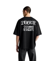 Erkek Oversize Tişört Yaş Partiye Hazır Baskılı Rahat Kesim Kısa Kollu Günlük Modern Şık Konforlu