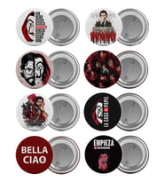 La Casa De Papel Çanta Rozeti Seti 8 Adet En Büyük Boy 5.8cm İğneli Broş