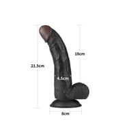 On 21 Cm Siyah Belden Bağlamalı Realistik Penis